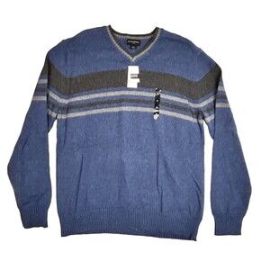 Banana Republic Sweater Blue Mens XL V-Neck Cotton New‎ With Tags